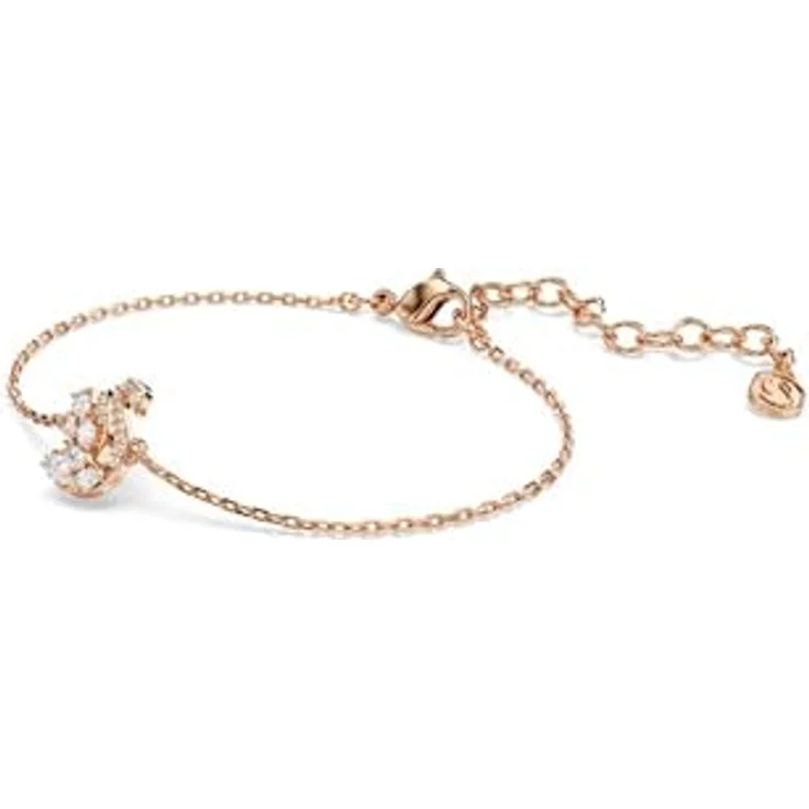 Swarovski Swan Armband, Roségold-Legierungsschicht mit weißen Swarovski Zirconia, verschiedene Schliffe – Bild 2