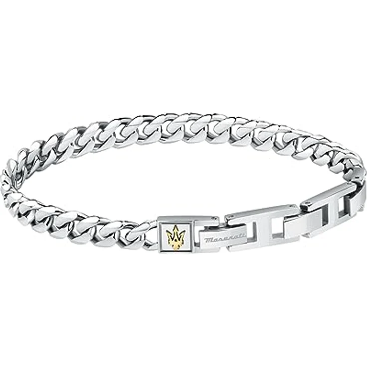 Maserati Iconic Herren Armband aus Edelstahl, IP YG, 22 cm mit Clipverschluss – Bild 1