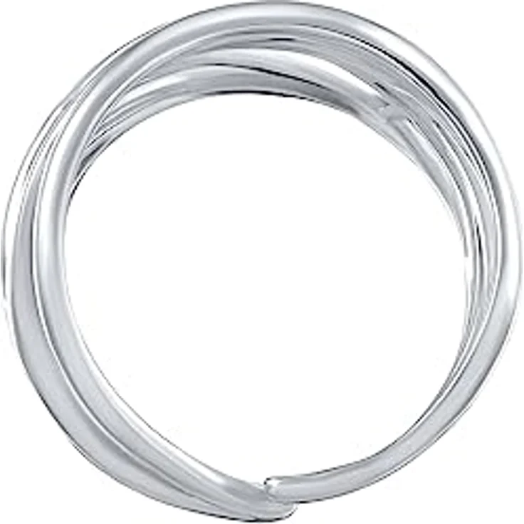 Elli Wickelring Damen, Blatt Ornament aus 925er Silber, hochglanzpoliert, Größen 52 54 56 58 – Bild 3