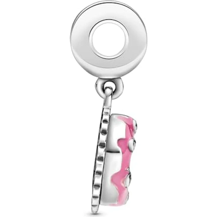 PANDORA Charm "Happy Birthday" Kuchen, Rosafarbene Emaille mit Cubic Zirkonia, Sterling-Silber, 798888C01 – Bild 3