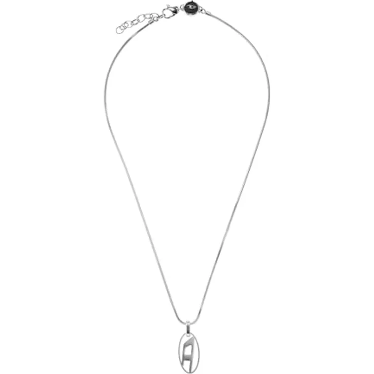 Diesel Halskette für Männer, Einzelanhänger aus silbernem Edelstahl, L550xB2.0mm, Modell DX1342040