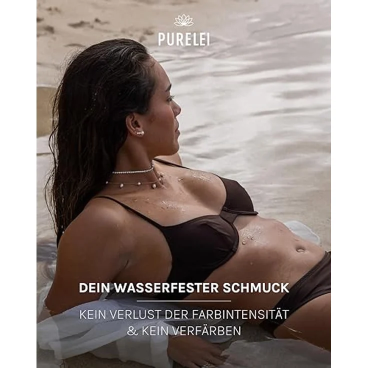 Purelei Finesse Ohrringe (Gold) – Wasserfeste Damenohrringe aus Edelstahl mit eleganten Perlen – Modeschmuck inspiriert von Hawaii – Bild 5