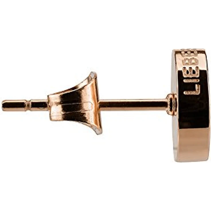 Liebeskind Berlin Damen-Ohrstecker, rosévergoldeter Edelstahl mit keeploving Gravur, 7 mm Steckverschluss – Bild 3