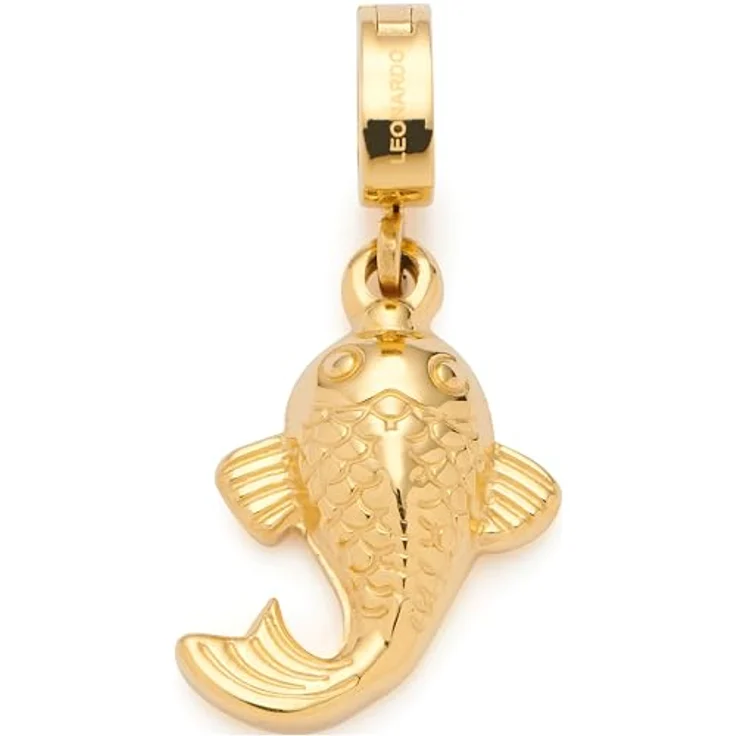 JEWELS BY LEONARDO Clip & Mix Ari, Ketten-Anhänger aus goldfarbenem Edelstahl im Koi-Design, Glücksbinger, Clip S (3,5 mm Ø) – Bild 1