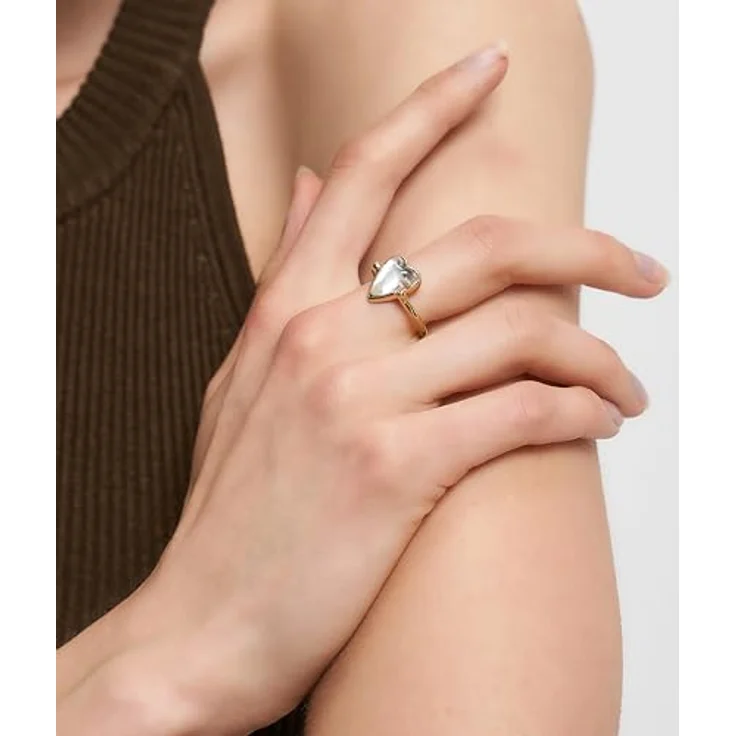 LIEBESKIND BERLIN Damen Ring LJ-1708-R-52, Edelstahl in IP Gold, Größe 52 cm – Bild 3