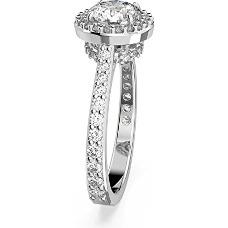 Swarovski Fingerring Constella 5642625, rhodiniertes Metall mit weißen Kristallen, Größe 50, Ringkopf ca. 9 mm – Bild 3