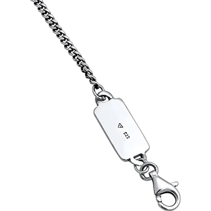 Kuzzoi Herren Halskette mit Löwenkopf Anhänger (20 mm), 925 Sterling Silber oxidiert, Kette mit runden Coin-Anhänger, Länge 55 cm, robustes Design für Männer – Bild 5