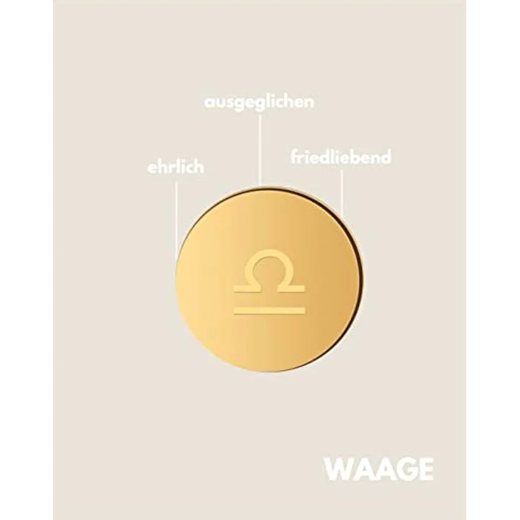 GD GOOD.designs Sternzeichen Kette Gold 18 Karat, Wasserfest, verstellbar, Edelstahl mit Horoskop Anhänger für Damen – Bild 2