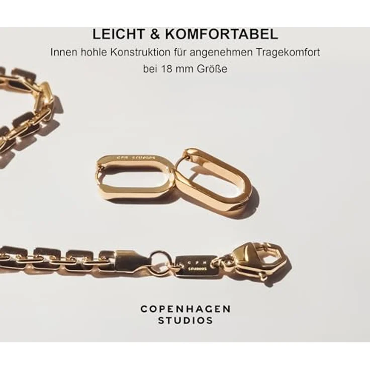 Copenhagen Studios Creolen Bold Set CPJ-0047-E-18, stylish Creolen in modernem Design – Bild 5
