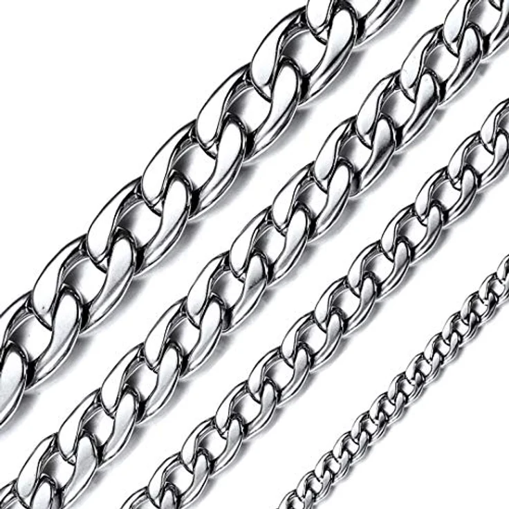 ChainsHouse Edelstahl Panzerkette Herren, 15mm Kubanische Halskette, 66cm, antiallergen, rostfrei, Hip Hop Stil – Bild 1