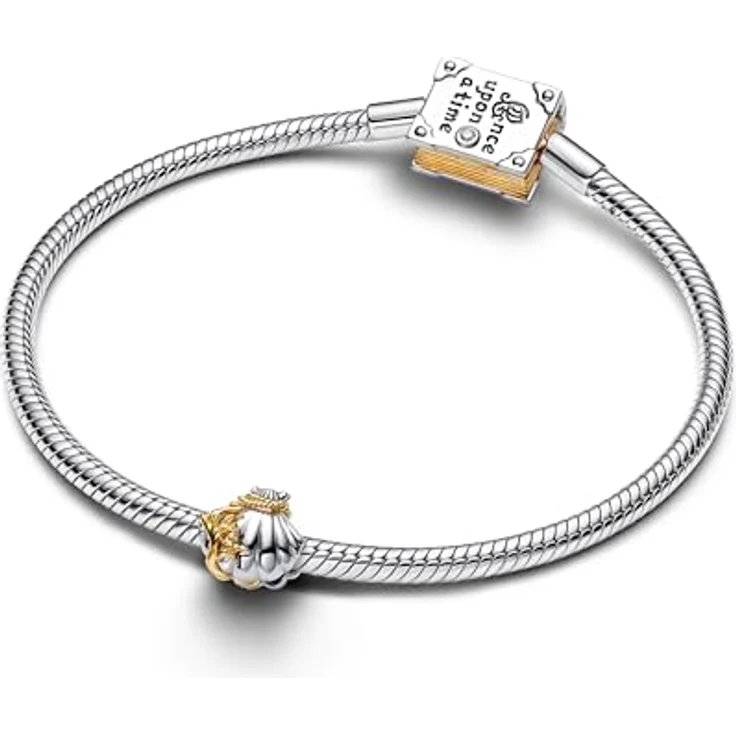 Pandora Charm-Einhänger 764403C01, Vergoldet mit gezüchtetem Diamanten, Disney, Arielle, Bicolor-Design – Bild 2