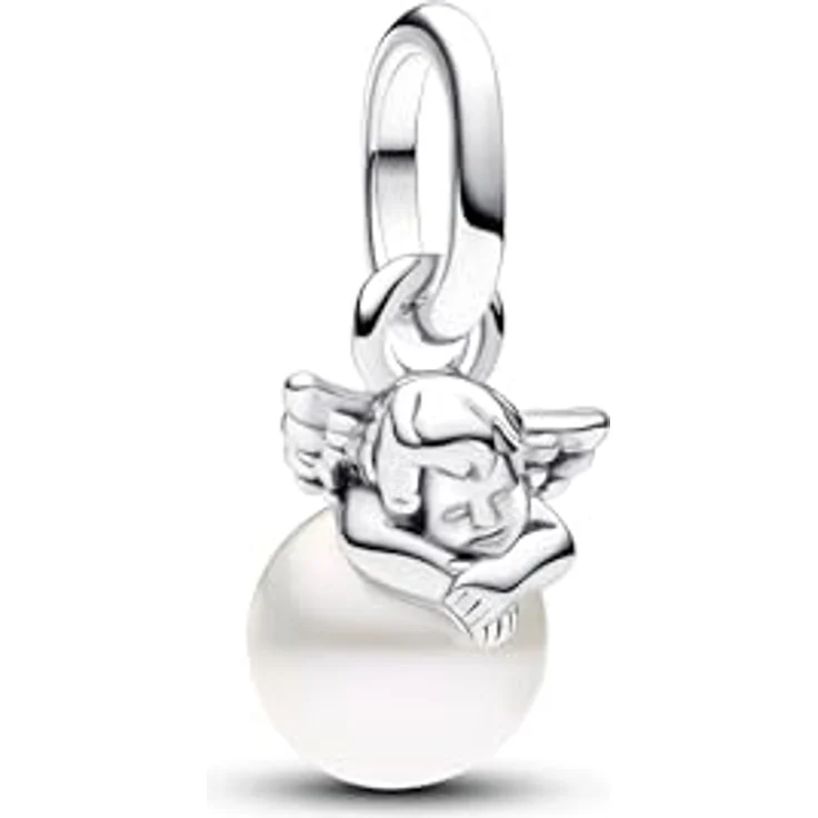 PANDORA ME Amor Mini-Charm-Anhänger aus Sterling Silber, romantisches Design auf Süßwasserzuchtperle, kompatibel mit ME und Moments Armbändern, 793108C01 – Bild 1