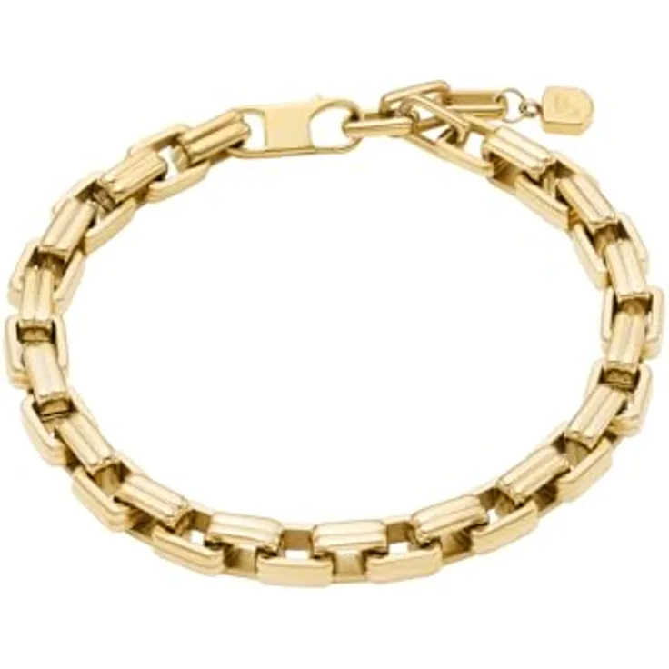 Fossil Raquel Damen Edelstahl Armband, goldfarbig, 190 mm, Karabinerverschluss