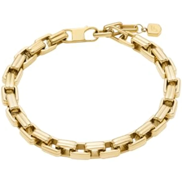 Fossil Raquel Damen Edelstahl Armband, goldfarbig, 190 mm, Karabinerverschluss – Bild 1