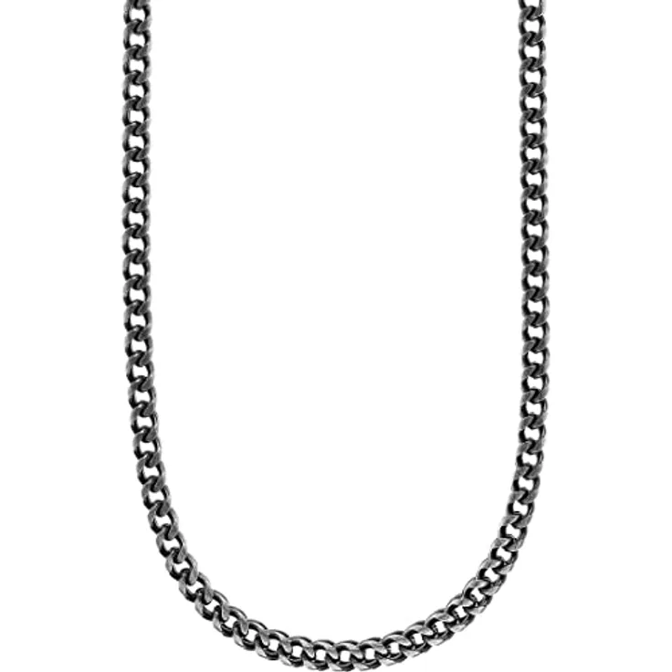 FAVS Herren-Kette Edelstahl, 60 cm lang, 0,6 cm breit, 6,5 mm stark, in Geschenkbox