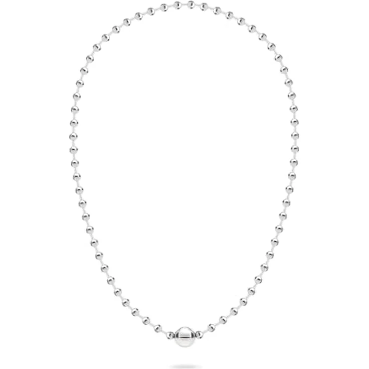 Liebeskind Berlin Damen Halskette LJ-1712-N-45, Edelstahl in IP Rhodium, 42 cm Kugelkette mit Karabinerverschluss – Bild 2
