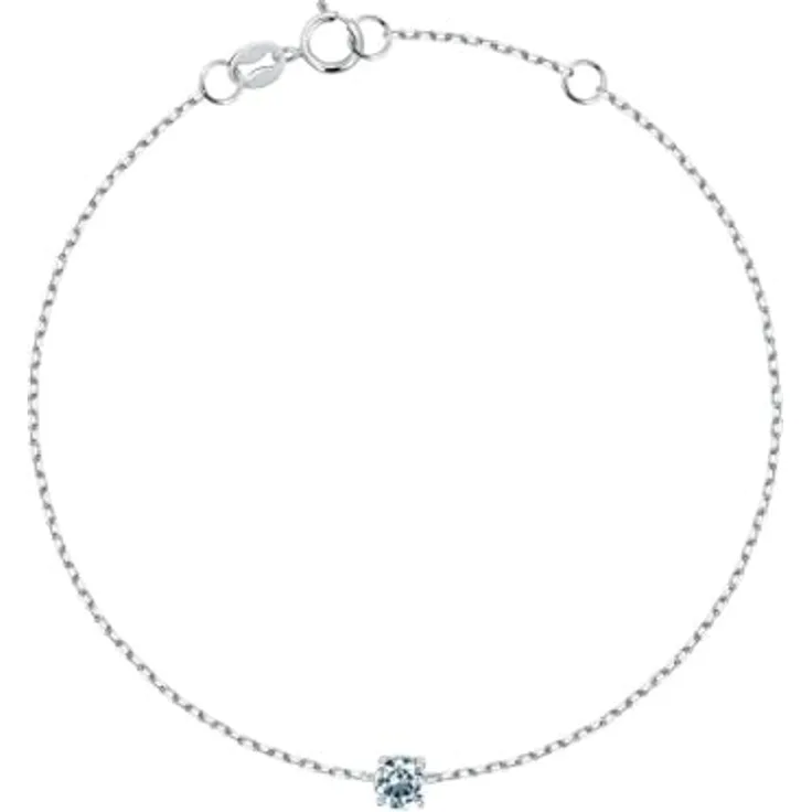 CHRIST Damen-Armband 1 Farbstein, Weißgold, One Size, zeitloses Schmuckstück