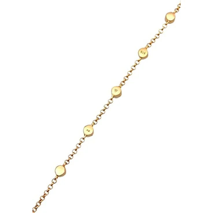 Elli Handkette Damen, Funkelndes Armband aus 925 Sterling Silber vergoldet mit Swarovski Kristallen – Bild 4