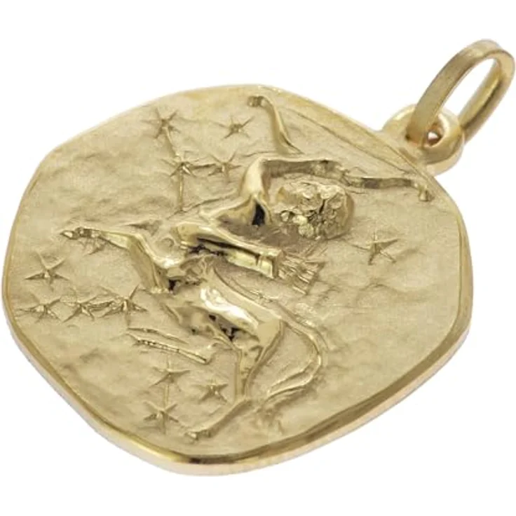 trendor Schütze Sternzeichen Herrenkette, goldplattierter Silberanhänger Ø 20 mm, 50 cm Rundanker-Kette, zeitloser Halsschmuck für Herren, Geschenkidee – Bild 2