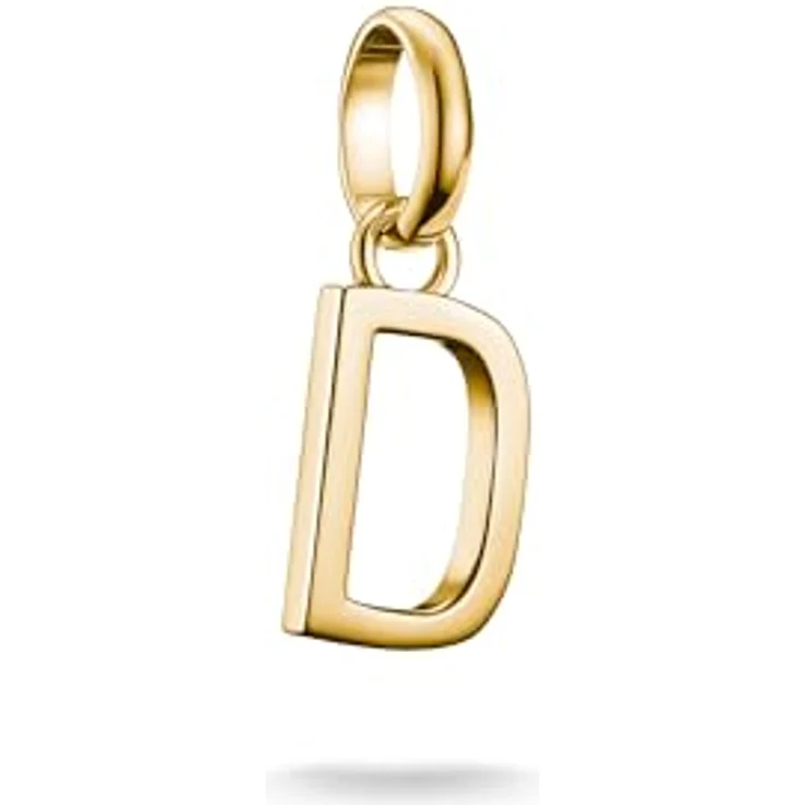 Thomas Sabo Charm Club Connect Charm-Anhänger Buchstabe D, 18k vergoldet, aus recyceltem 925 Silber, flexible Tragevarianten – Bild 1