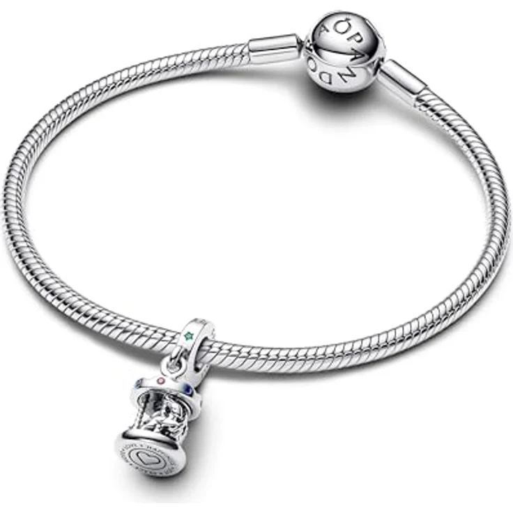 PANDORA Moments Drehendes Karussell Charm-Anhänger aus Sterling Silber mit Kristallen, beweglich, Weihnachtsmotiv – Bild 3