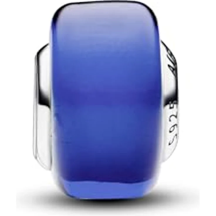 PANDORA Moments Blaues Murano-Glas Mini-Charm aus Sterling Silber, quadratisch, kompatibel mit Moments Armbändern, 793105C00 – Bild 2