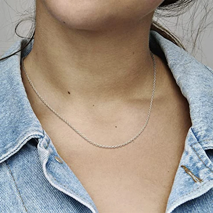 Pandora Kette Damen, Rundankerkette aus 925/- Sterling Silber, 2 mm Stärke, mit Karabiner-Verschluss – Bild 8