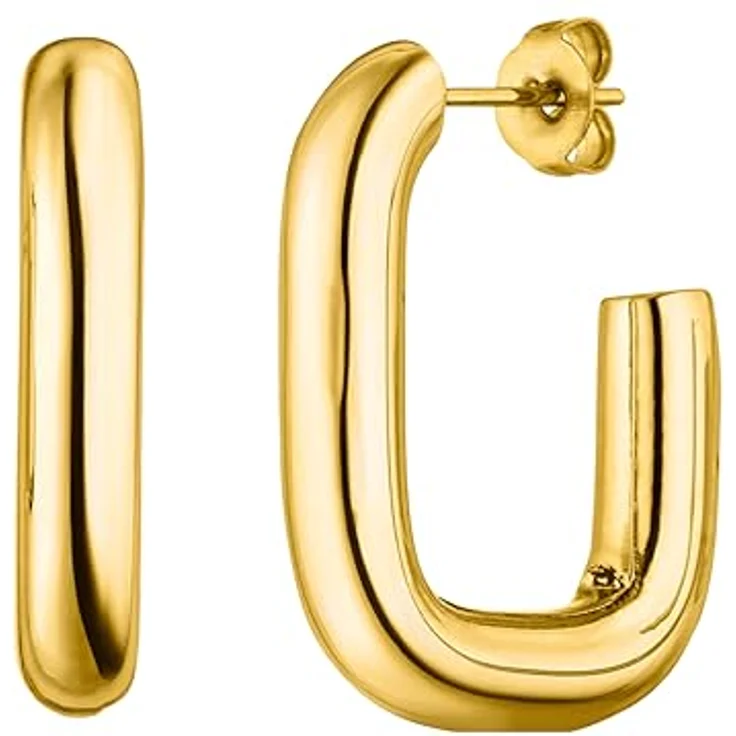 Purelei Hula Ohrringe, Wasserfeste Edelstahl Creolen in Gold, 20 mm, perfekt für Layering-Looks, Geschenk für Frauen – Bild 1