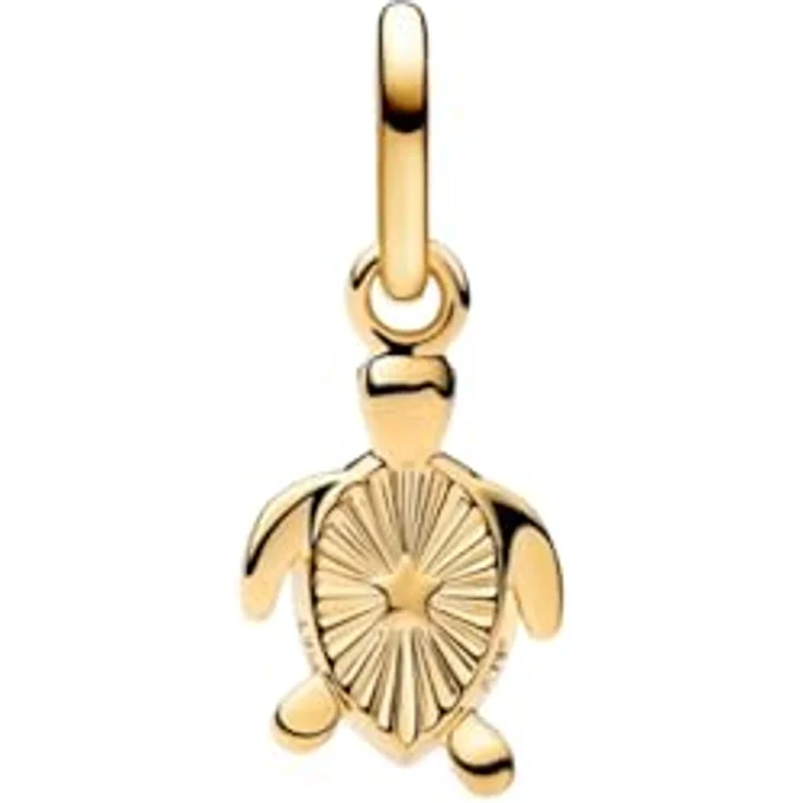PANDORA ME Grüne Schildkröte Mini-Charm-Anhänger, mit Malachit und 14 Karat Vergoldetem Sterling Silber, kompatibel mit ME und Moments Kollektion, 763823C01 – Bild 3