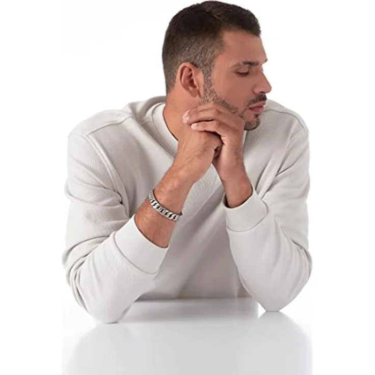 FAVS Herren-Armband Edelstahl, 20 cm lang, vielseitig kombinierbar, Geschenkbox inkludiert – Bild 5