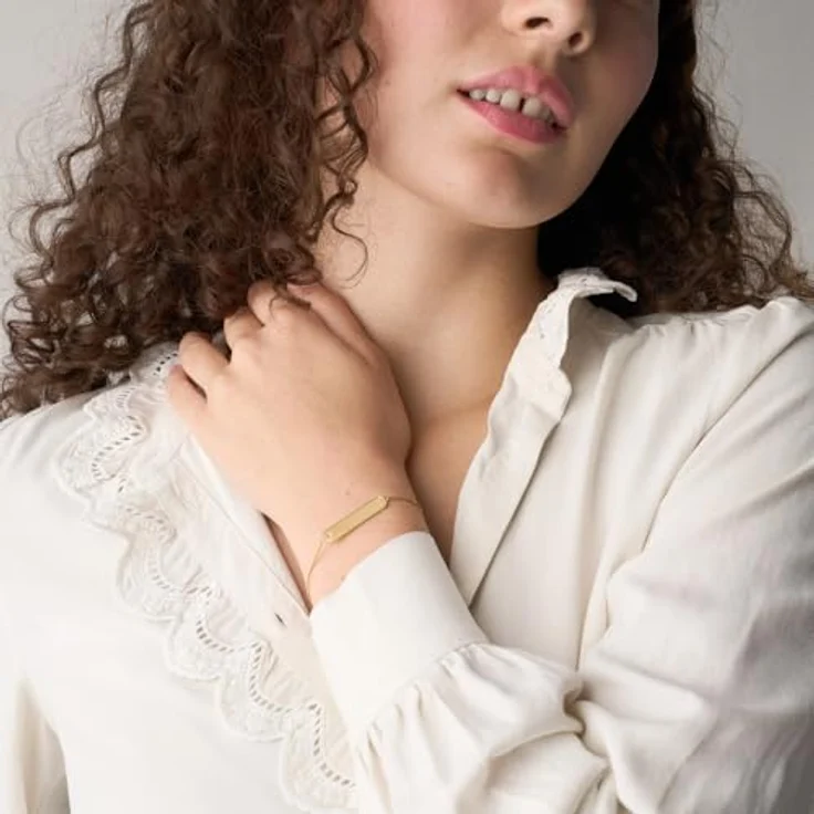 Fossil Sadie Damen Armband aus goldfarbenem Edelstahl, Poliertes Finish mit Karabinerverschluss, 16,5 cm + 2,5 cm Verlängerung – Bild 2