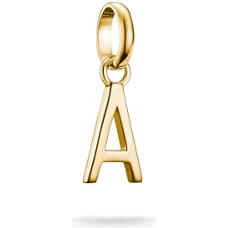 Thomas Sabo Charm Club Connect Charm-Anhänger Buchstabe A, 18k Vergoldung aus recyceltem 925 Silber, CC1207-413-39 – Bild 1