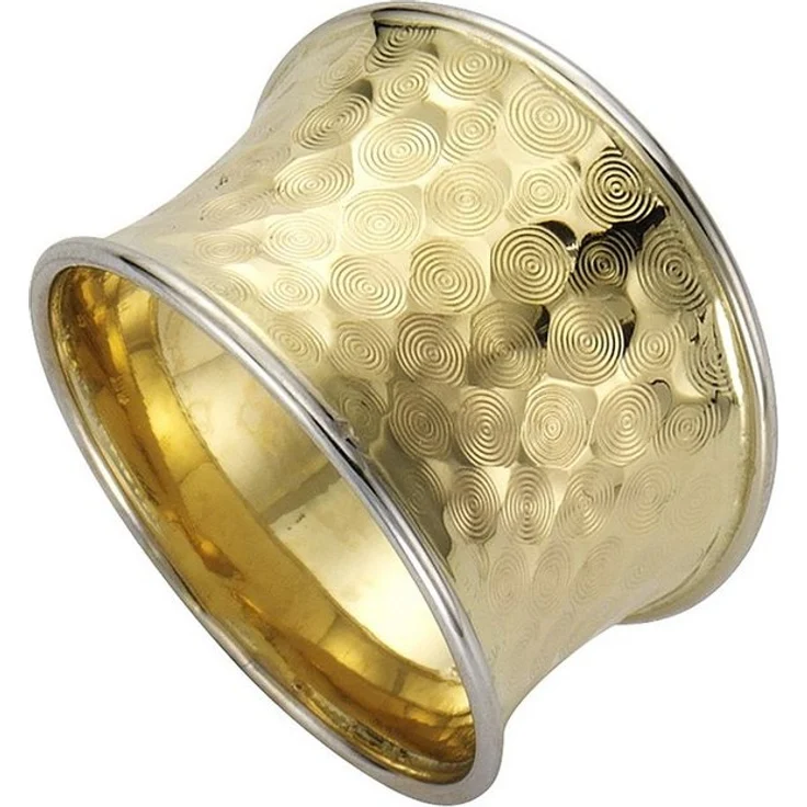 Fascination by Ellen K. Fingerring 333 Gold zweifarbig, Damen-Cocktailring, diamantiert, 15mm Breite, inkl. Geschenketui
