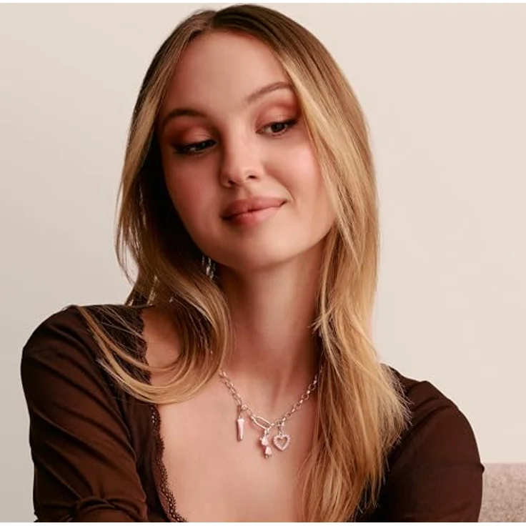 THOMAS SABO Charm-Anhänger Pink Heart, 925er Sterlingsilber mit Karabinerhaken – Bild 3