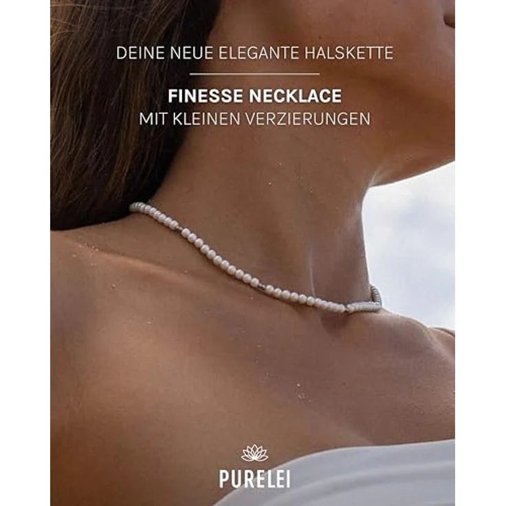 Purelei Finesse Kette Damen, Silber – Wasserfeste Edelstahl-Halskette, verstellbar 40-45 cm, ideal für individuellen Stil – Bild 2