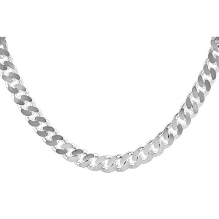 trendor Flachpanzer-Halskette für Männer, 925 Sterling Silber, 6,9 mm breit, 50 cm, modischer Halsschmuck, ideale Geschenkidee – Bild 2