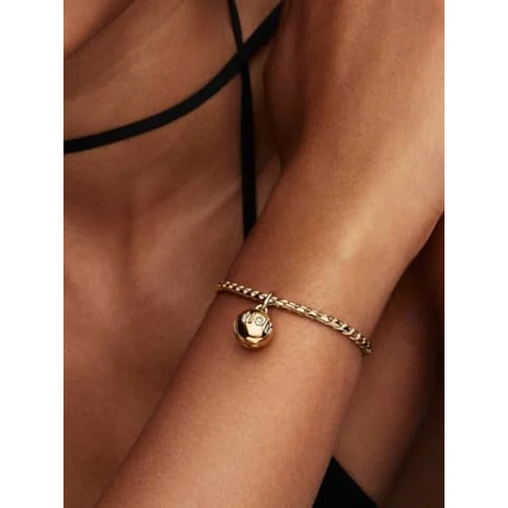 PANDORA Charm Mama Kugelanhänger zum Öffnen, 14 Karat vergoldet mit Gravur "Ich liebe dich" und Cubic Zirkonia, kompatibel mit Moments ME, 764457C01 – Bild 4