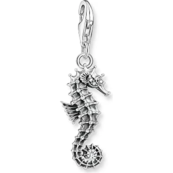 THOMAS SABO Charm-Anhänger Seepferdchen, 925 Sterlingsilber, Charm Club mit Karabinerhaken – Bild 1