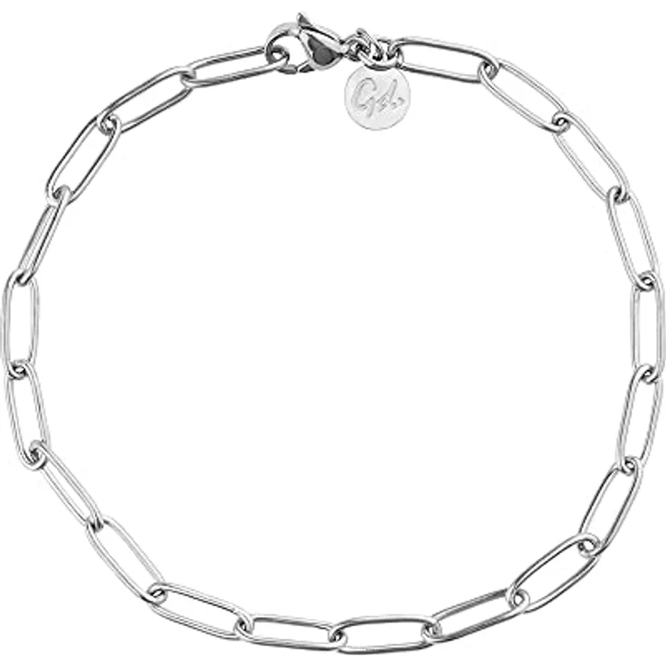 GD GOOD.designs Gliederarmband Silber für Damen - Wasserfest - Größenverstellbare Armkette aus Edelstahl – Bild 1