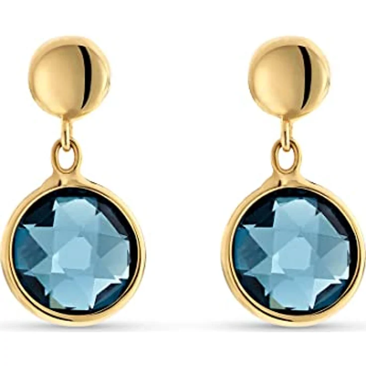 CHRIST Damen-Ohrhänger, 375er Gelbgold mit 2 Topas, eleganter Ohrschmuck in Geschenkbox – Bild 1