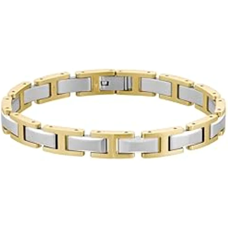 BOSS Nolan Gliederarmband für Herren, Edelstahl mit hellgelber Gold-PVD-Beschichtung, verstellbar, 175–190 mm – Bild 3