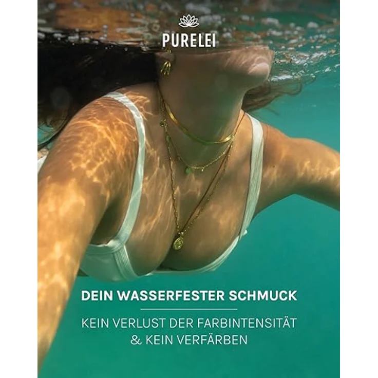 Purelei Waina Kette Damen, Gold – Verstellbare Wasserfeste Edelstahl Halskette, 50-55 cm, für individuellen Style – Bild 5