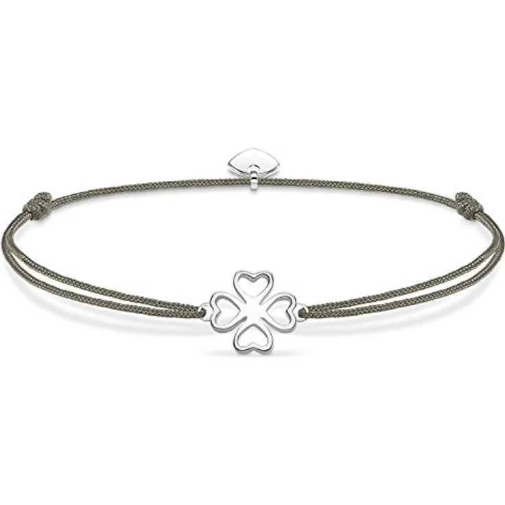 Thomas Sabo Damen Armband Little Secret Kleeblatt, 925 Sterling Silber, grün, LS017-173-5-L20v – Bild 1