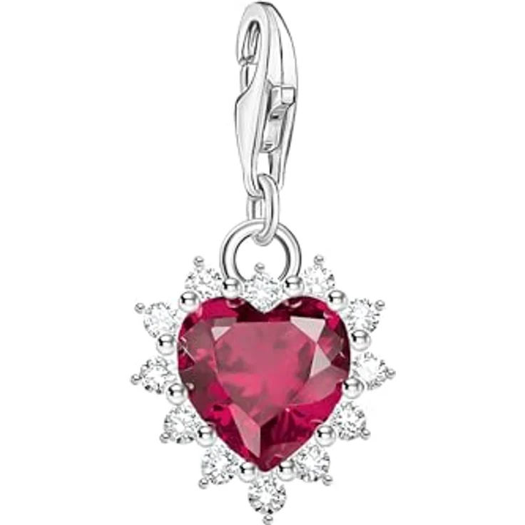 THOMAS SABO Charm-Anhänger aus recyceltem 925er Sterlingsilber mit Karabinerhaken, vielseitig kombinierbar – Bild 1
