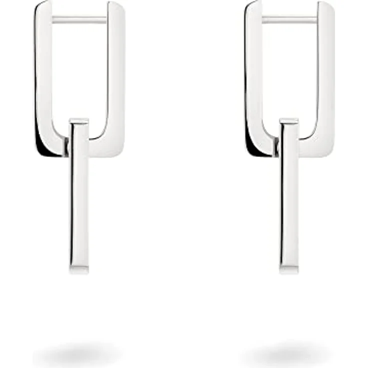 LIEBESKIND BERLIN Damen Ohrringe – Edelstahl Ohrhänger mit Link-Chain Details, 1,5-3 cm, modern und alltagstauglich – Bild 2