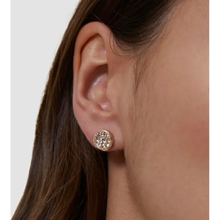 s.Oliver Ohrring - Elegante Ohrstecker aus poliertem Edelstahl, silber - wasserfest & hautfreundlich, 10,4 mm mit Steckverschluss – Bild 2