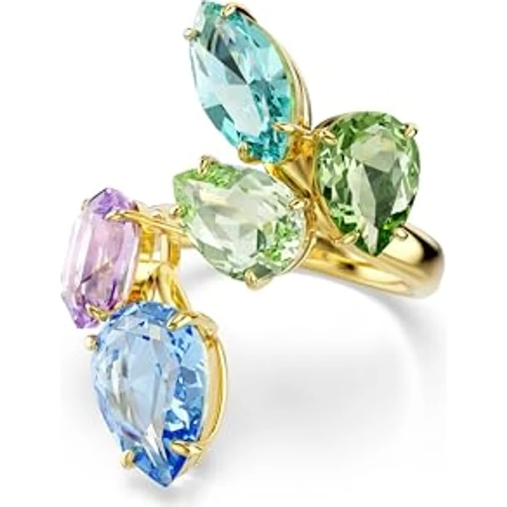 Swarovski Gema Motivring, Cluster-Effekt mit verschiedenen Schliffen in Goldlegierungsschicht – Bild 1