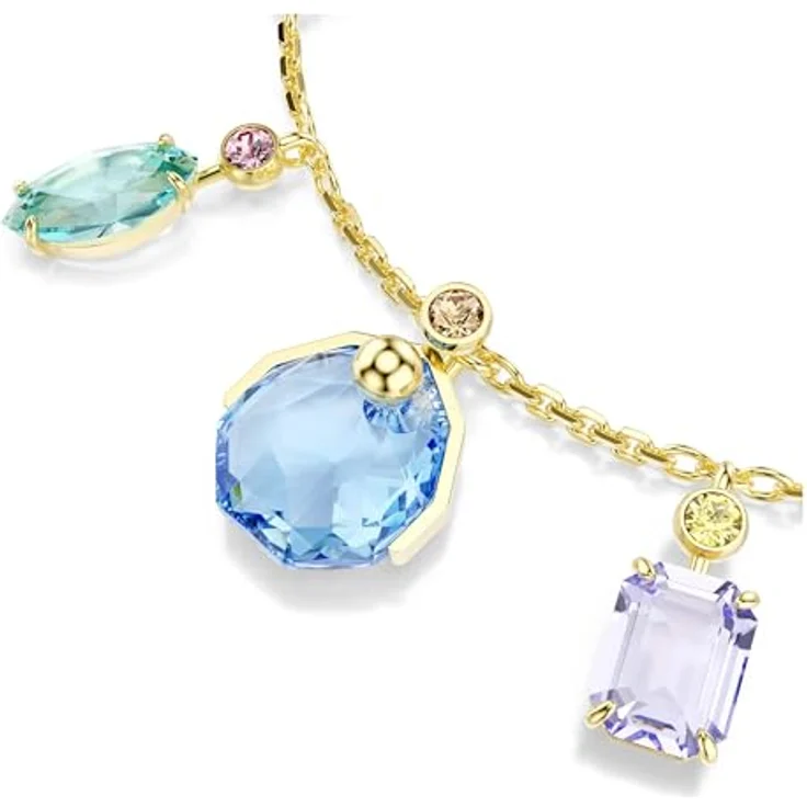 Swarovski Gema Armband, Verschiedene Schliffe, Schwingende Kristalle, Mehrfarbig, Goldlegierungsschicht – Bild 4