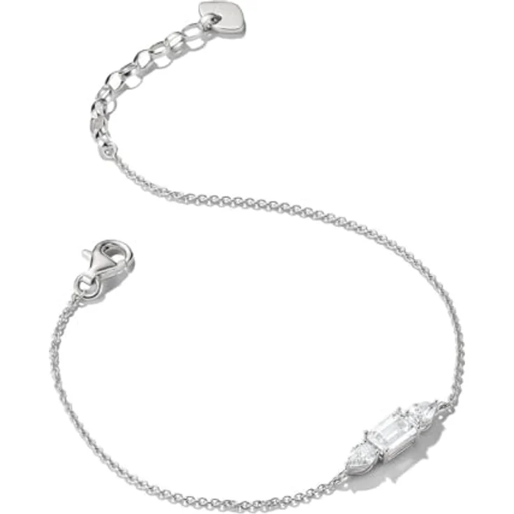 THOMAS SABO Damen-Armband 925er Silber mit Zirkonia und Herz-Detail, One Size – Bild 2