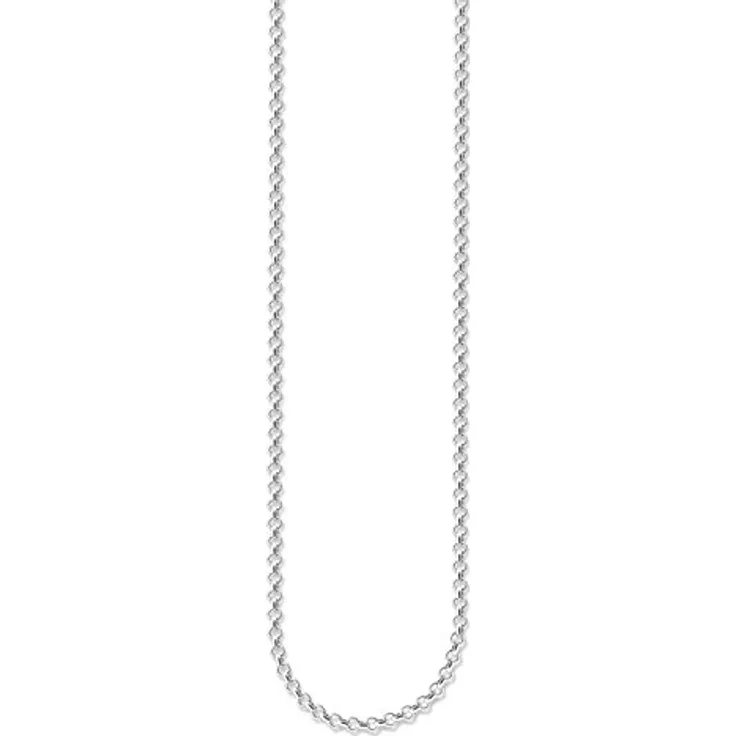 Thomas Sabo Charm Club Unisex-Charm-Kette, runde Gliederkette aus 925er Sterlingsilber, X0001-001-12